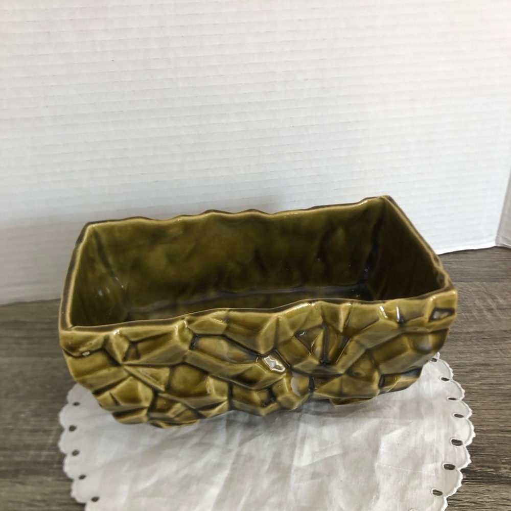 Vtg MCM McCoy Pottery Cubist Planter